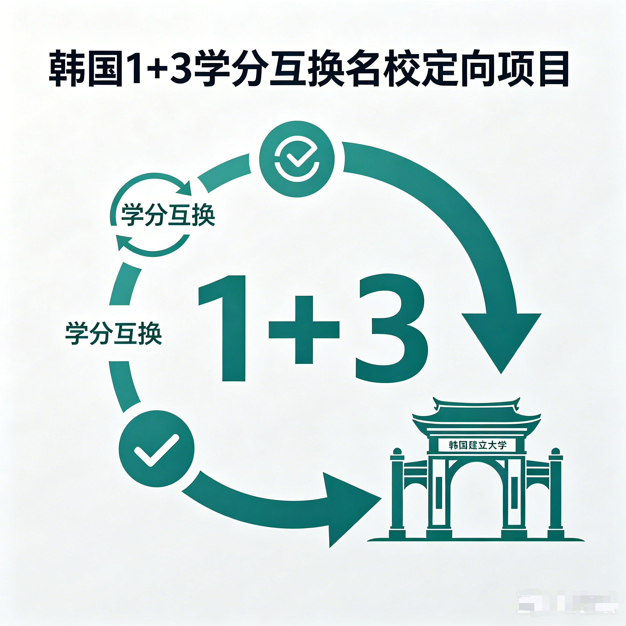 金山韩国留学1+3学分互换项目（名校定向）